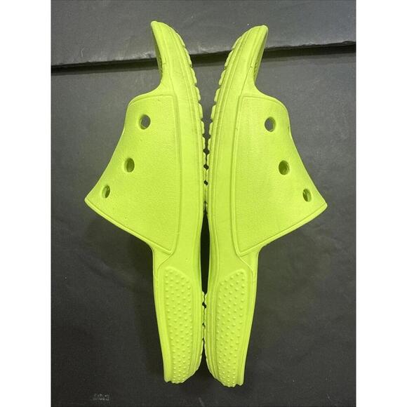 Crocs Kid's Classic Slide Sandals Limeade Green J2 Waterproof Outdoor Swim Shoes - Picture 4 of 7